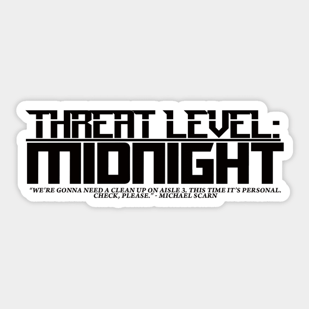 Threat Level Midnight Sticker by LeeHowardArtist